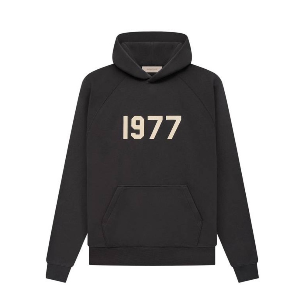 fear of god essentials hoodie ' iron '